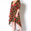 Asoph Plus Size Multi Print Hi Lo Wrap Dress