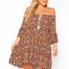 Asoph Plus Size Vintage Floral Print Mini Dress