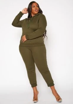 Plus Size Basic Drawstring Jogger Pants