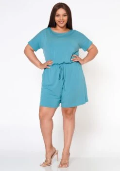 Plus Size Basic Lounge Romper