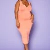 Plus Size Casual Bodycon Midi Tank Dress