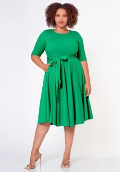 Plus Size Fit & Flare Mini Dress