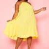 Plus Size Halter Top Tiered Dress