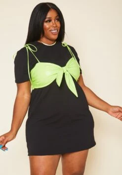 Plus Size No Strings Attached Mini Dress Set