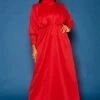 Plus Size Ruched Design Fit & Flare Maxi Dress