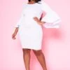 Plus Size Angel Sleeve Mini Dress