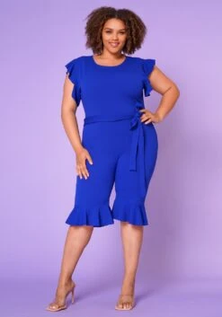 Plus Size Occasional Biker Romper